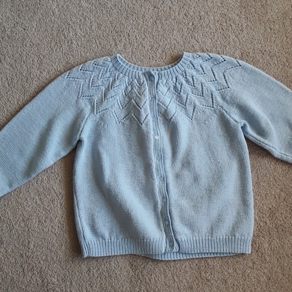 Beautiful light blue handmade sweater - Picture 4 of 5